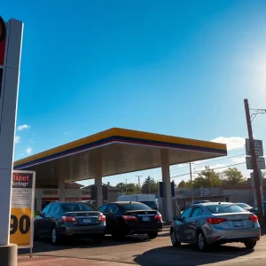 Gas prices at a Philadelphia gas station
