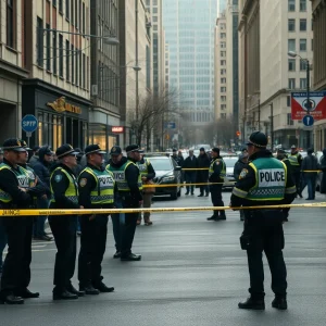 Police officers engaging with the community in Philadelphia