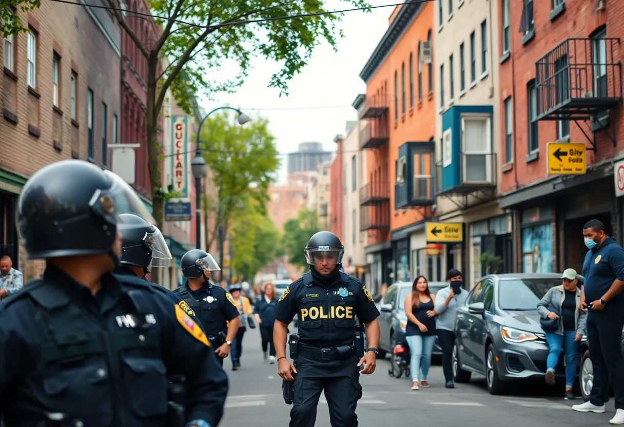 Police investigating a crime scene in Philadelphia