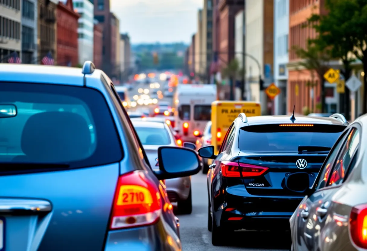 Traffic in Philadelphia illustrating auto insurance challenges