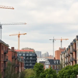 Construction sites and residential buildings in Philadelphia