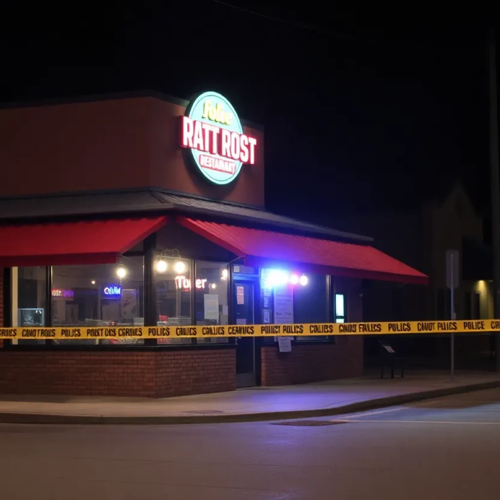 Police presence at a restaurant after a robbery