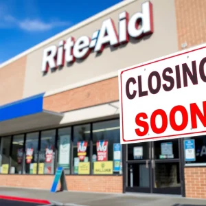 Rite Aid store with 'Closing Soon' sign