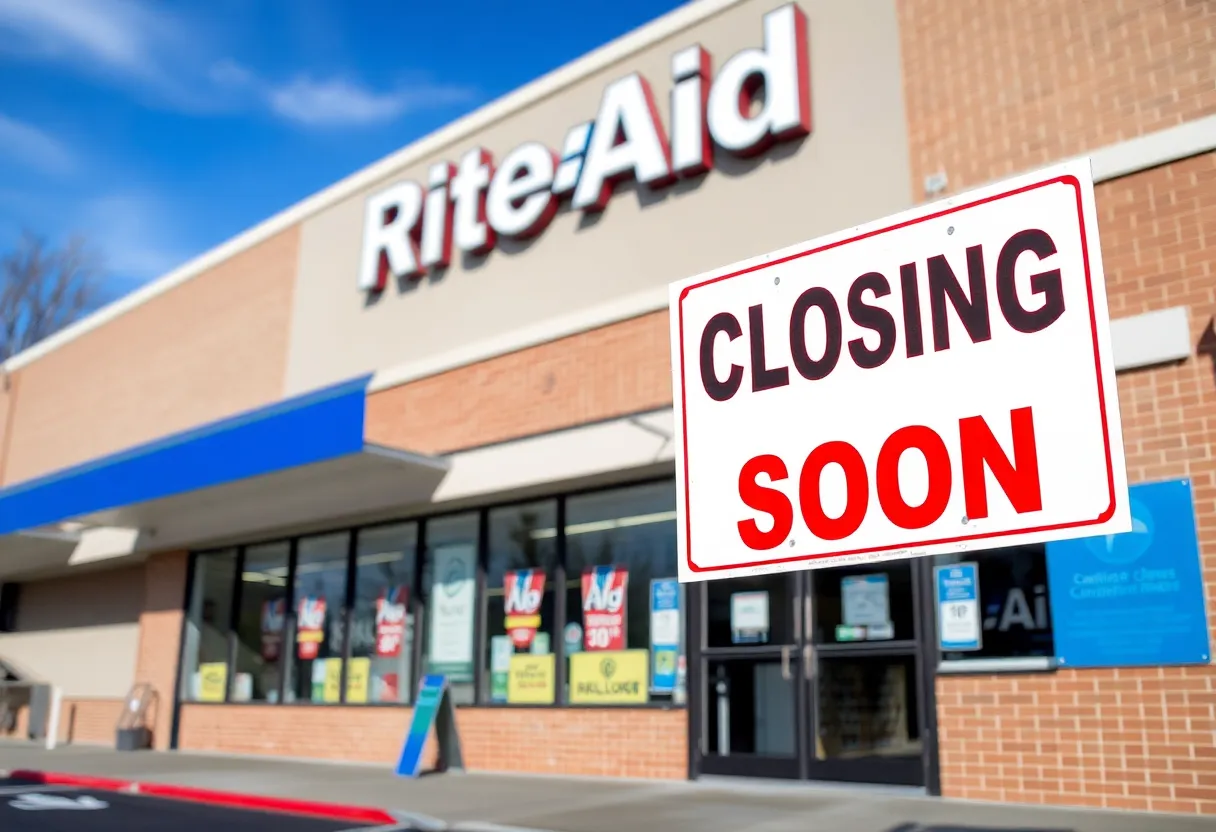 Rite Aid store with 'Closing Soon' sign