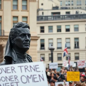 Bronze statue representing Frank Rizzo in Philadelphia