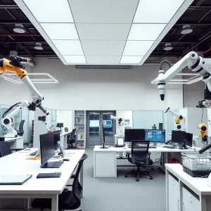 Interior of RobotLAB's new branch displaying robotics technology