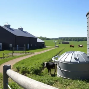 A sustainable dairy farm in Pennsylvania implementing climate-smart practices