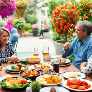 Couple enjoying brunch at Talula's Garden in Philadelphia