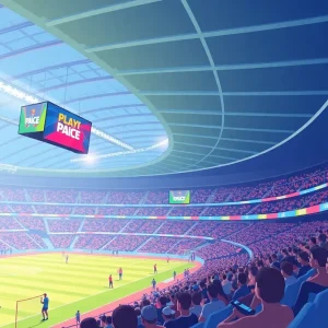 Rendering of Xfinity Mobile Arena with modern design and branding