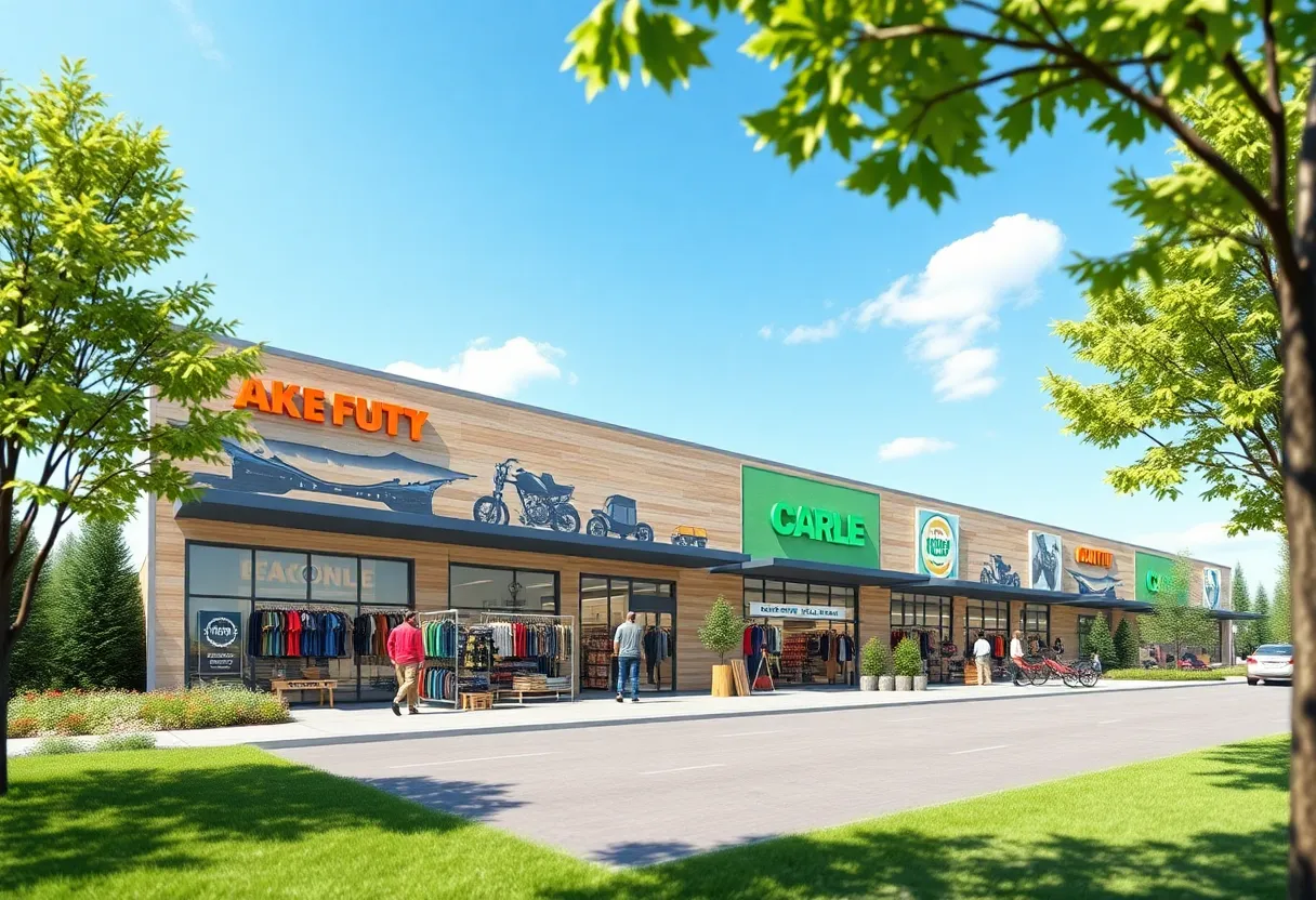 Rendering of the new Bass Pro Shops Outpost in Muncy, Pennsylvania.