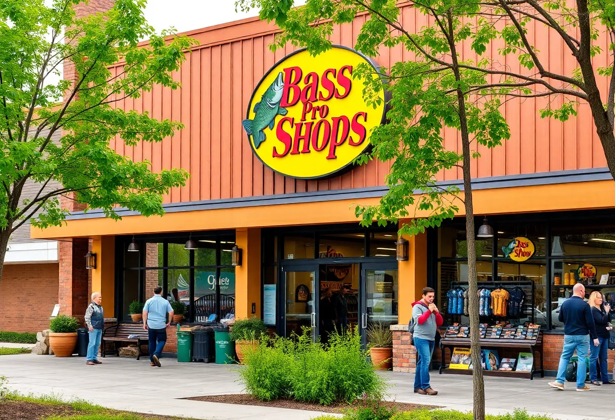 Exterior view of the new Bass Pro Shops Outpost in Muncy, Pennsylvania