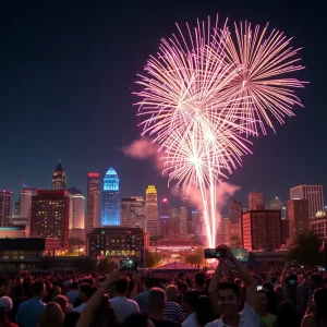 Fireworks lighting up the night sky in Delaware Valley