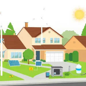 Illustration of various energy sources representing consumer choice.