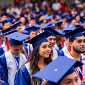 Diverse group of students at a graduation ceremony, expressing individuality