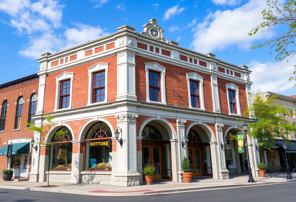 Revitalized historic bank building in Greenville, Pennsylvania