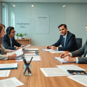 Meeting discussing settlement over investment firm overcharges