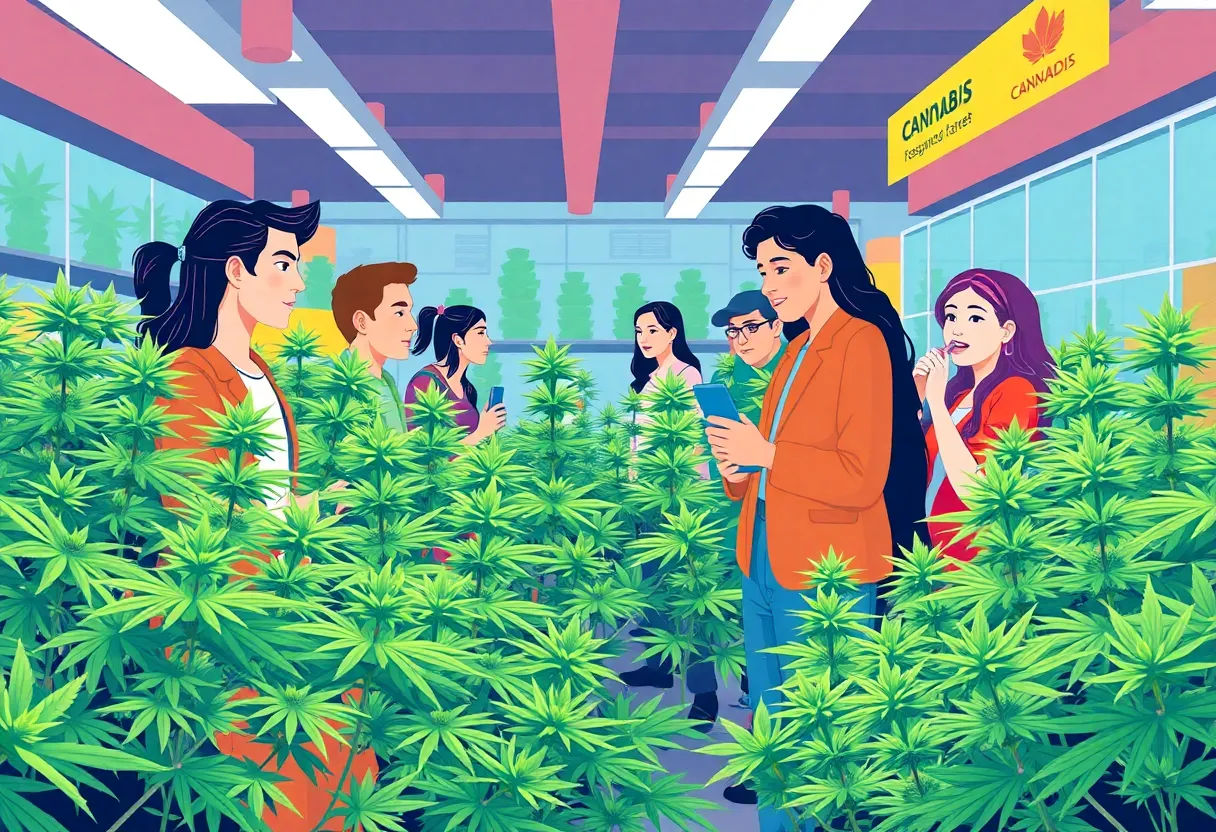 Illustration representing the legalization of cannabis under the Keystone Cannabis Act in Pennsylvania.