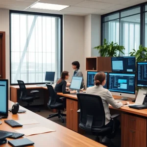 NAEGELI Deposition & Trial office showcasing modern court reporting technology