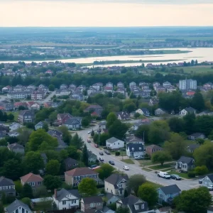 Landscape view of New Jersey illustrating urban and suburban living.