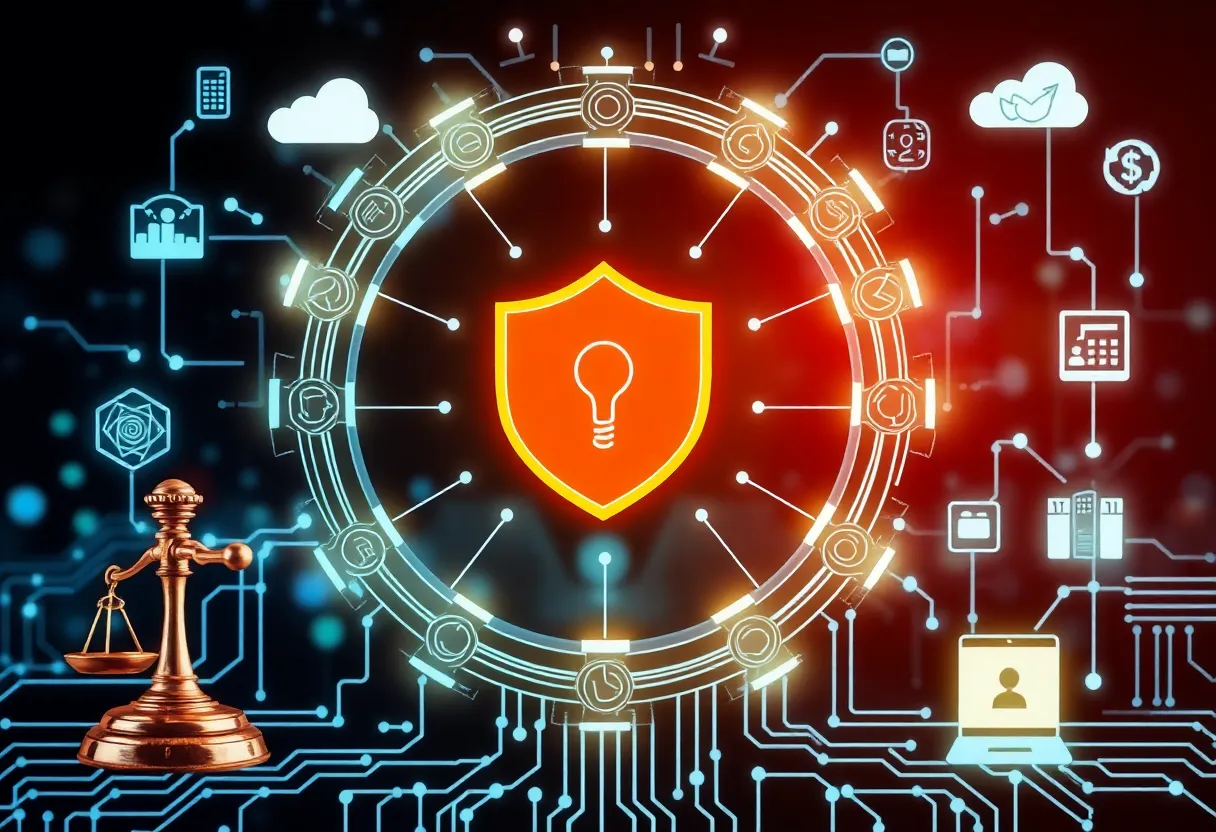 Illustration depicting AI deepfakes regulation and digital safety