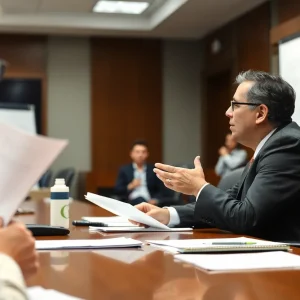 Lawmaker discussing insurance policy changes