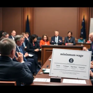 Legislators discussing minimum wage adjustments in Pennsylvania