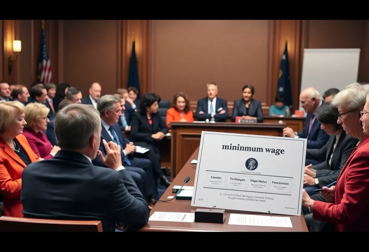 Legislators discussing minimum wage adjustments in Pennsylvania
