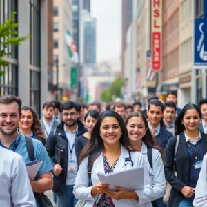 Diverse professionals in various industries in Pennsylvania