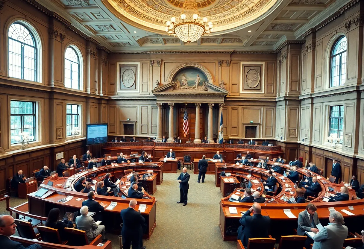 Lawmakers in Pennsylvania discussing the state budget