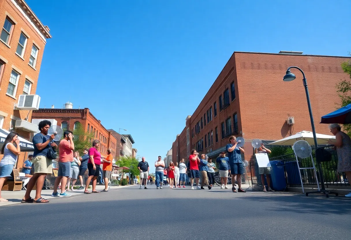 Philadelphia residents preparing for a heat wave with cooling equipment