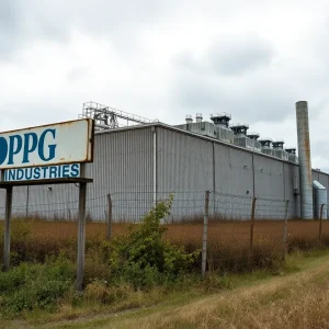 PPG Industries Elverson facility being closed with overgrown surroundings