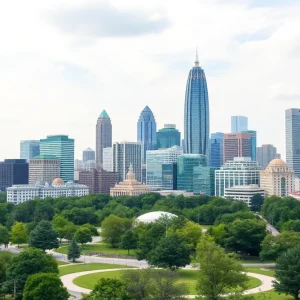 Skyline of Atlanta representing urban development