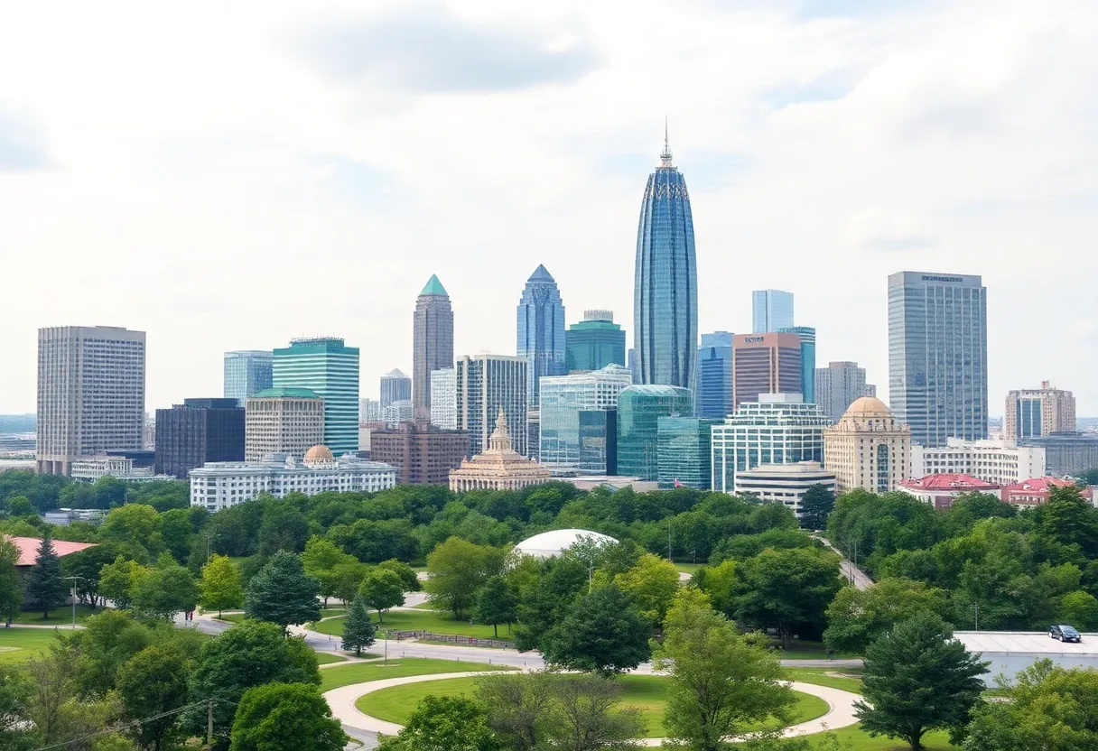 Skyline of Atlanta representing urban development