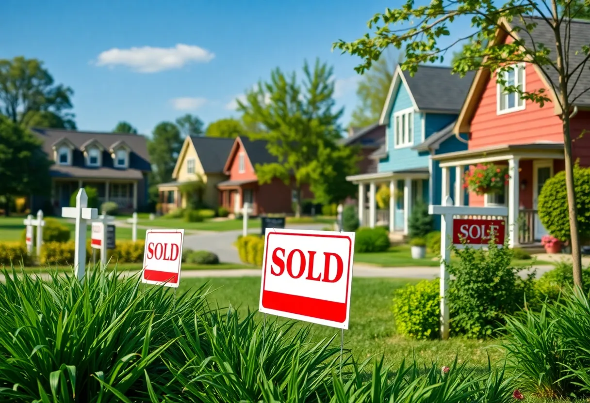 Houses in Central Pennsylvania with 'Sold' signs