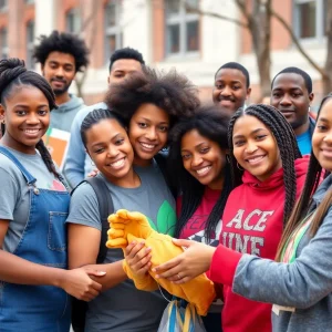 People engaged in community service in Philadelphia