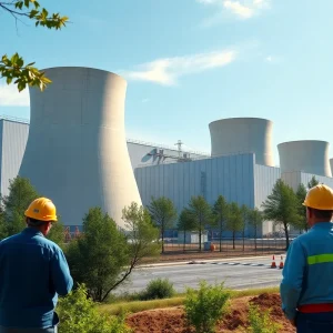 Workers at Crane Clean Energy Center site