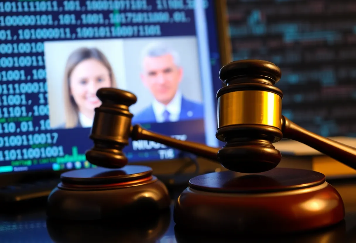 Representation of deepfake technology with legislative elements