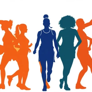Abstract representation of diversity and inclusion in athletics