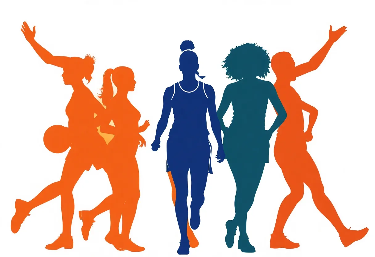 Abstract representation of diversity and inclusion in athletics