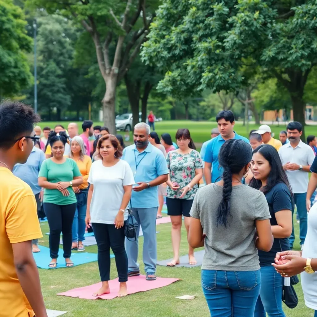 People attending health events in Philadelphia, participating in wellness activities.