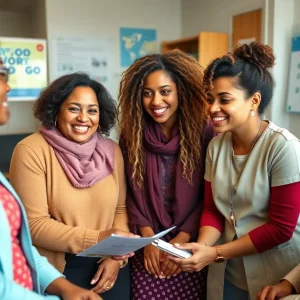 Women in healthcare collaborating and empowering each other.