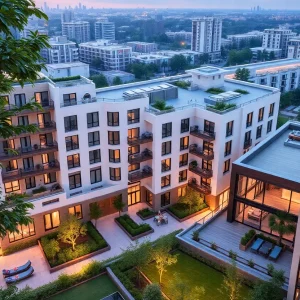 High-rise luxury apartment complex in Jersey City