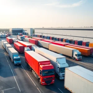 Patton Logistics Group operations showcasing trucks and trailers