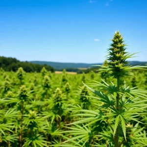 A scenic view of cannabis fields in Pennsylvania