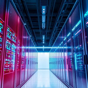 A modern data center representing AI technology investment in Pennsylvania.
