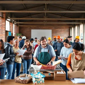 Community members engaging in job-related activities in Pennsylvania