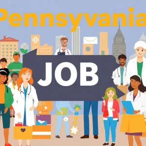 Diverse workers representing Pennsylvania's job market