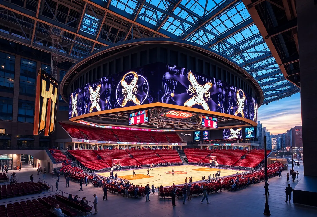 Concept design for the new Philadelphia 76ers basketball arena