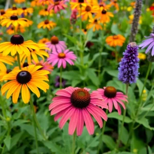 A beautiful garden in Philadelphia featuring seasonal flowers and plants.