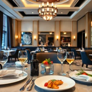 Elegant dining in Philadelphia hotel restaurant
